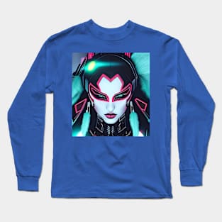 Cyberpunk Hotties (28) - Beautiful Sci fi Women Long Sleeve T-Shirt